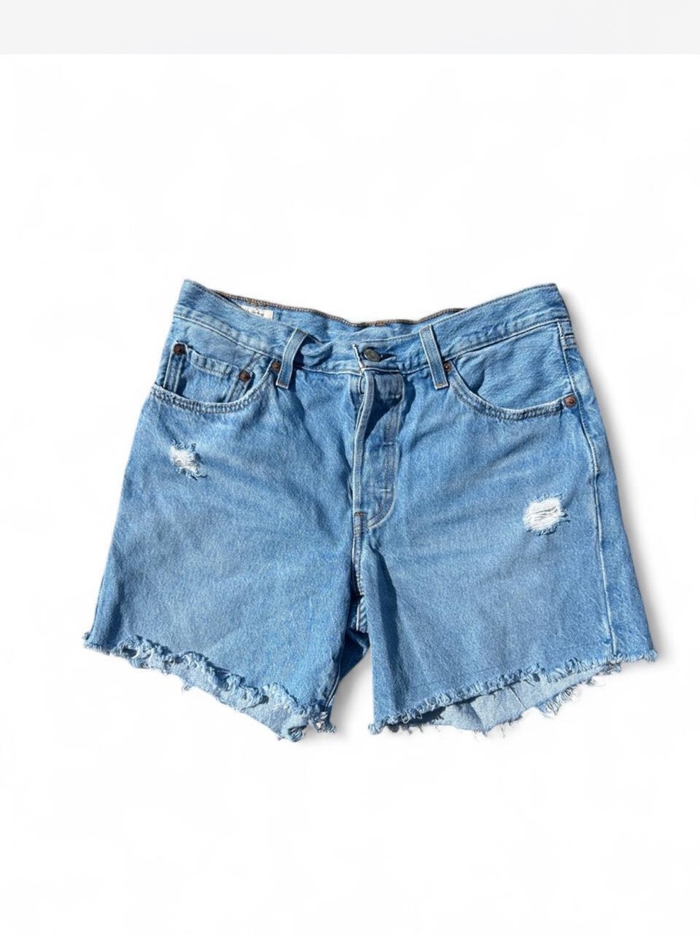 Levi's 501 Blue Denim Cutoff Shorts